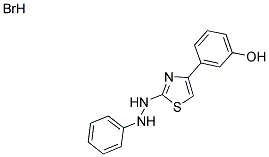 3-[2-(2-PHENYLHYDRAZINO)-1,3-THIAZOL-4-YL]PHENOL HYDROBROMIDE 结构式