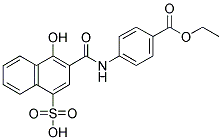 4-[(1-HYDROXY-4-SULFONAPHTHALENE-2-CARBONYL) AMINO] BENZOIC ACID ETHYL ESTER 结构式