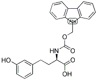 (R)-2-(9H-Fluoren-9-ylmethoxycarbonylamino)-4-(3-hydroxy-phenyl)-butyric acid 结构式