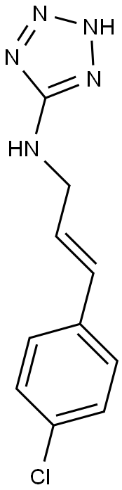 N-(3-(4-CHLOROPHENYL)PROP-2-ENYL)-2H-TETRAZOL-5-AMINE 结构式