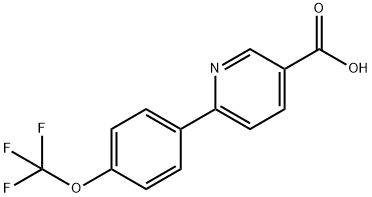 6-[4-(三氟甲氧基)苯基]烟酸 结构式
