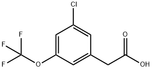 3-氯-5-(三氟甲氧基)苯乙酸 结构式