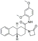 (4AR,9AS)-N-(2,4-DIMETHOXYPHENYL)-2-(2-OXO-1-AZETIDINYL)-1,2,3,4,4A,9,9A,10-OCTAHYDRO-2-ANTHRACENECARBOXAMIDE 结构式