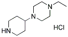 1-ETHYL-4-PIPERIDIN-4-YL-PIPERAZINE HYDROCHLORIDE 结构式