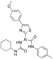 N~1~-(4-METHYLPHENYL)-1-[4-(4-METHOXYPHENYL)-1,3-THIAZOL-2-YL]-N~2~-CYCLOHEXYL-1,2-HYDRAZINEDICARBOXAMIDE 结构式