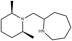 2-([(2R,6S)-2,6-DIMETHYLPIPERIDIN-1-YL]METHYL)AZEPANE 结构式