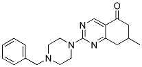 2-(4-BENZYLPIPERAZIN-1-YL)-7-METHYL-7,8-DIHYDROQUINAZOLIN-5(6H)-ONE 结构式