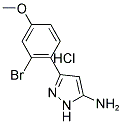 3-(2-Bromo-4-methoxyphenyl)-1H-pyrazol-5-ylamine hydrochloride 结构式