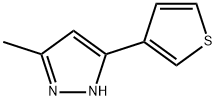 5-METHYL-3-(3-THIENYL)-1H-PYRAZOLE 结构式