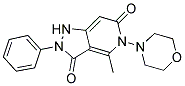 4-METHYL-5-MORPHOLIN-4-YL-2-PHENYL-1H-PYRAZOLO[4,3-C]PYRIDINE-3,6(2H,5H)-DIONE 结构式