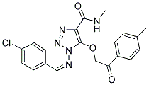 1-{[(1Z)-(4-CHLOROPHENYL)METHYLENE]AMINO}-N-METHYL-5-[2-(4-METHYLPHENYL)-2-OXOETHOXY]-1H-1,2,3-TRIAZOLE-4-CARBOXAMIDE 结构式