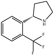 (S)-2-(2-(三氟甲基)苯基)吡咯烷 结构式