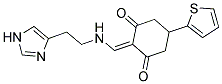 2-({[2-(1H-IMIDAZOL-4-YL)ETHYL]AMINO}METHYLENE)-5-THIEN-2-YLCYCLOHEXANE-1,3-DIONE 结构式