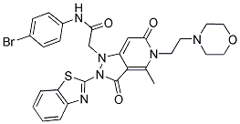 2-(2-(Benzo[d]thiazol-2-yl)-4-methyl-5-(2-morpholinoethyl)-3,6-dioxo-2,3,5,6-tetrahydropyrazolo[4,3-c]pyridin-1-yl)-N-(4-bromophenyl)acetamide 结构式