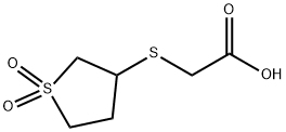 2-[(四氢-1,1-二氧化-3-噻吩基)硫代]乙酸 结构式