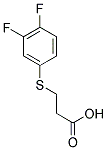 3-[(3,4-DIFLUOROPHENYL)THIO]PROPANOIC ACID 结构式