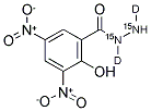 15N2, D2 2-HYDROXY-3,5-DINITRO-BENZOIC ACID HYDRAZIDE 结构式