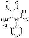 6-AMINO-1-(2-CHLOROPHENYL)-4-OXO-2-THIOXO-1,2,3,4-TETRAHYDRO-5-PYRIMIDINECARBALDEHYDE 结构式