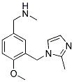 (4-METHOXY-3-[(2-METHYL-1H-IMIDAZOL-1-YL)METHYL]BENZYL)METHYLAMINE 结构式