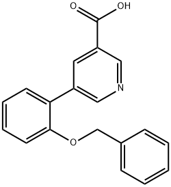 5-[2-(BENZYLOXY)PHENYL]NICOTINIC ACID 结构式
