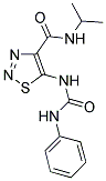 5-[(ANILINOCARBONYL)AMINO]-N-ISOPROPYL-1,2,3-THIADIAZOLE-4-CARBOXAMIDE 结构式