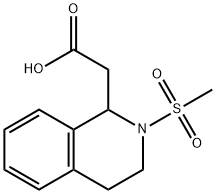 [2-(METHYLSULFONYL)-1,2,3,4-TETRAHYDROISOQUINOLIN-1-YL]ACETIC ACID 结构式