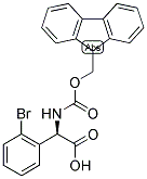 (R)-(2-BROMO-PHENYL)-[(9H-FLUOREN-9-YLMETHOXYCARBONYLAMINO)]-ACETIC ACID 结构式