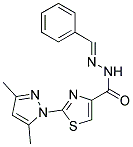 2-(3,5-DIMETHYL-1H-PYRAZOL-1-YL)-N'-[(1E)-PHENYLMETHYLENE]-1,3-THIAZOLE-4-CARBOHYDRAZIDE 结构式