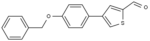 4-[4-(苄氧基)苯基]-2-噻吩甲醛 结构式