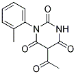 5-ACETYL-1-(2-METHYLPHENYL)PYRIMIDINE-2,4,6(1H,3H,5H)-TRIONE 结构式