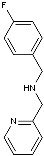 1-(4-FLUOROPHENYL)-N-(PYRIDIN-2-YLMETHYL)METHANAMINE 结构式