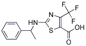 2-(1-PHENYL-ETHYLAMINO)-4-TRIFLUOROMETHYL-THIAZOLE-5-CARBOXYLIC ACID 结构式