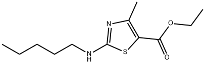 4-甲基-2-(戊基氨基)-1,3-噻唑-5-羧酸乙酯 结构式