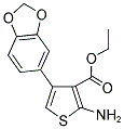 2-Amino-4-benzo[1,3]dioxol-5-yl-thiophene-3-carboxylic acid ethyl ester 结构式