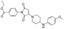 Ethyl 4-{3-[4-(4-methoxyanilino)-1-piperidinyl]-2,5-dioxo-2,5-dihydro-1H-pyrrol-1-yl}benzoate 结构式