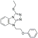 3-(Ethylthio)-9-(2-phenoxyethyl)-9H-[1,2,4]triazolo[4,3-a]benzimidazole 结构式