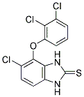 5-Chloro-4-(2,3-dichlorophenoxy)-1,3-dihydrobenzimidazole-2-thione 结构式