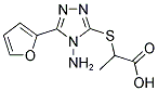 2-([4-AMINO-5-(2-FURYL)-4H-1,2,4-TRIAZOL-3-YL]SULFANYL)PROPANOIC ACID 结构式