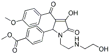 METHYL 4-[4-HYDROXY-1-{2-[(2-HYDROXYETHYL)AMINO]ETHYL}-3-(4-METHOXYBENZOYL)-5-OXO-2,5-DIHYDRO-1H-PYRROL-2-YL]BENZOATE 结构式