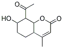 8-ACETYL-7-HYDROXY-4-METHYL-4A,5,6,7,8,8A-HEXAHYDRO-CHROMEN-2-ONE 结构式