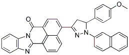 4-[5-(4-METHOXYPHENYL)-1-(2-NAPHTHYL)-4,5-DIHYDRO-1H-PYRAZOLE-3-YL]-7H-BENZIMIDAZO[2,1-A]BENZO[DE]ISOQUINOLIN-7-ONE 结构式