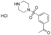 1-[3-(PIPERAZIN-1-YLSULFONYL)PHENYL]ETHANONE HYDROCHLORIDE 结构式