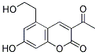 3-ACETYL-5-HYDROXYETHYL-7-HYDROXY-COUMARIN 结构式