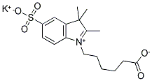 1-CARBOXYPENTYL-2,3,3-TRIMETHYLINDOLENIUM-5-SULFATE, POTASSIUM SALT 结构式