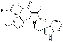 1-(2-(1H-Indol-3-yl)ethyl)-4-(4-bromobenzoyl)-5-(4-ethylphenyl)-3-hydroxy-1H-pyrrol-2(5H)-one 结构式