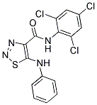 5-ANILINO-N-(2,4,6-TRICHLOROPHENYL)-1,2,3-THIADIAZOLE-4-CARBOXAMIDE 结构式