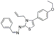 Benzaldehyde [(2Z)-3-allyl-4-(4-ethoxyphenyl)-1,3-thiazol-2(3H)-ylidene]hydrazone 结构式