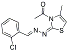 2-CHLOROBENZALDEHYDE [(2E)-3-ACETYL-4-METHYL-1,3-THIAZOL-2(3H)-YLIDENE]HYDRAZONE 结构式