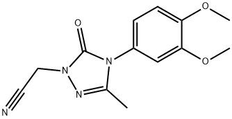2-[4-(3,4-DIMETHOXYPHENYL)-3-METHYL-5-OXO-4,5-DIHYDRO-1H-1,2,4-TRIAZOL-1-YL]ACETONITRILE 结构式