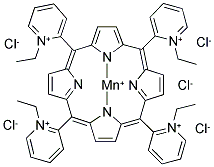 MANGANESE(III)-5,10,15,20-TETRAKIS(N-ETHYLPYRIDINIUM-2-YL)PORPHYRIN PENTACHLORIDE 结构式